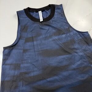 Athleta Zephyr Print‎ Tank Top Blue Blurred Camo Sleeveless Womens Medium